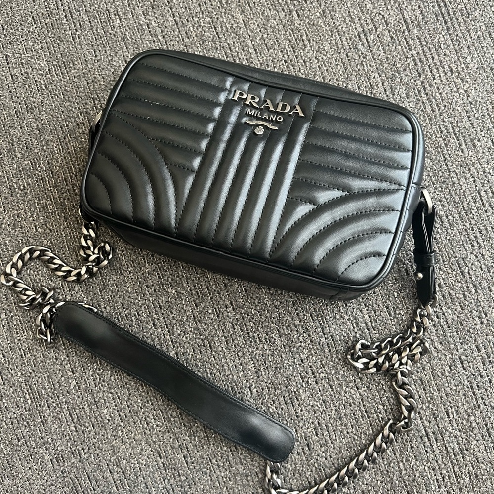 Prada Black Quilted Leather Shoulder Bag